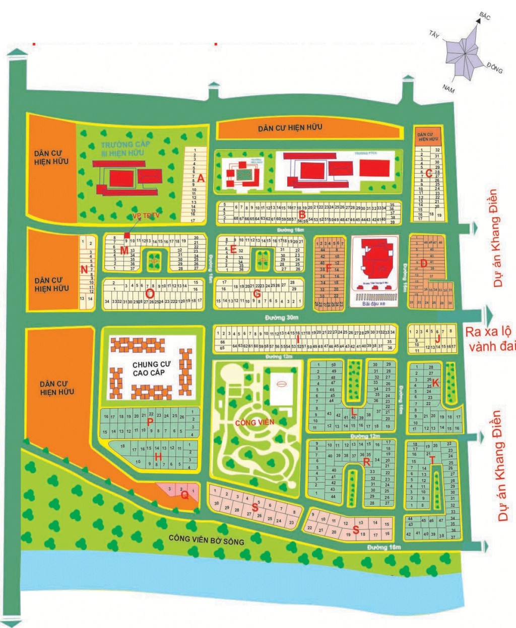 Sơ đồ khu dân cư gia hòa thấp tầng